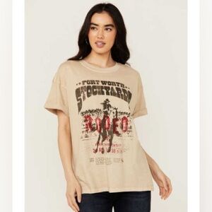Fort Worth Stockyards Rodeo Beige Tee